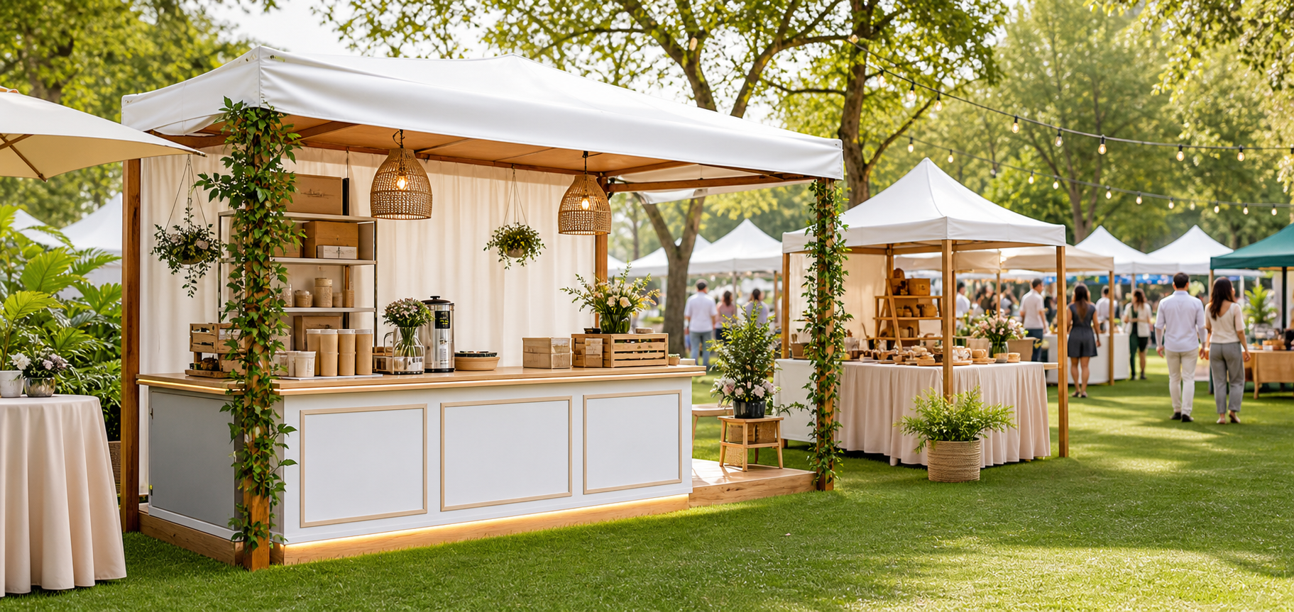 Vendor stall setup examples